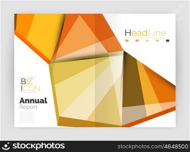Business abstract geometric financial report brochure template. Business abstract geometric financial report brochure template. Vector