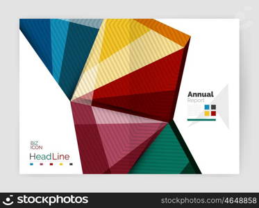 Business abstract geometric financial report brochure template. Business abstract geometric financial report brochure template. Vector