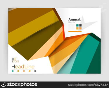 Business abstract geometric financial report brochure template. Business abstract geometric financial report brochure template. Vector