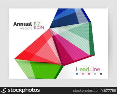 Business abstract geometric financial report brochure template. Business abstract geometric financial report brochure template. Vector