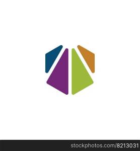 business abstract logo triangles icon vector design