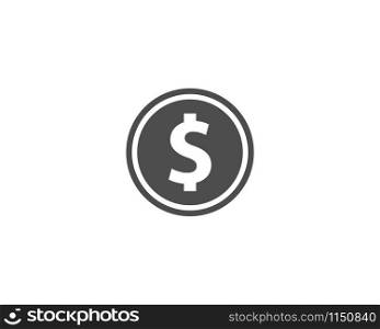 Business acounting dollar icon vector template