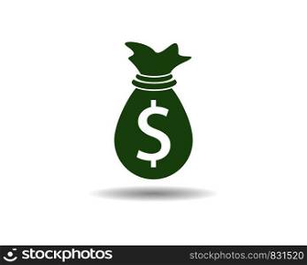 Business acounting money bag logo vector template
