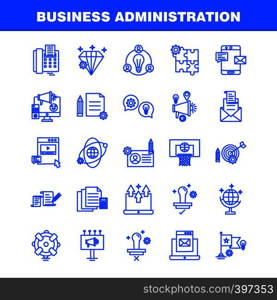 Business Administration Line Icons Set For Infographics, Mobile UX/UI Kit And Print Design. Include: Basketball, Net, Basket, Game, Sports, Sound, Music, Volume, Eps 10 - Vector