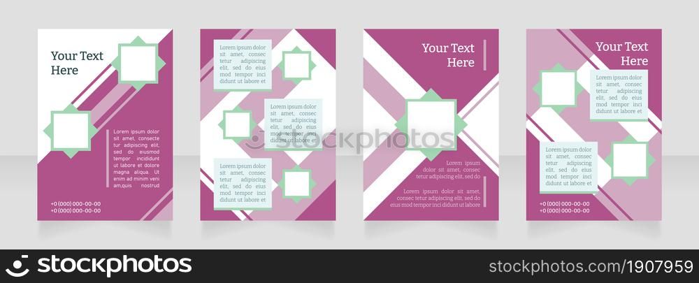 Business advertising blank brochure layout design. Speaking to clients. Vertical poster template set with empty copy space for text. Premade corporate reports collection. Editable flyer paper pages. Business advertising blank brochure layout design