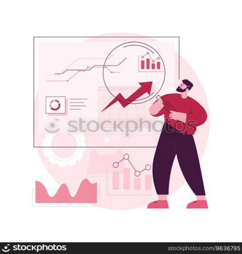 Business analysis abstract concept vector illustration. Identify business needs, determine solutions, writing project and software requirements, SWOT Analysis, process modelling abstract metaphor.. Business analysis abstract concept vector illustration.