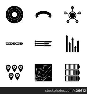 Business analyst icons set. Simple illustration of 9 business analyst vector icons for web. Business analyst icons set, simple style