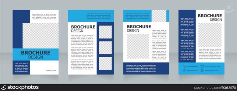 Business and career development blank brochure design. Template set with copy space for text. Premade corporate reports collection. Editable 4 paper pages. Tahoma, Myriad Pro fonts used. Business and career development blank brochure design