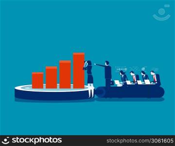 Business and data analysis. Concept business vector illustration, Data, Stock Market Data, Chart.