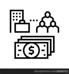 business and employees benefits line icon vector. business and employees benefits sign. isolated contour symbol black illustration. business and employees benefits line icon vector illustration