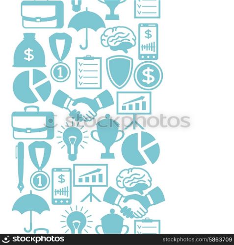 Business and finance seamless pattern from flat icons. Business and finance seamless pattern from flat icons.