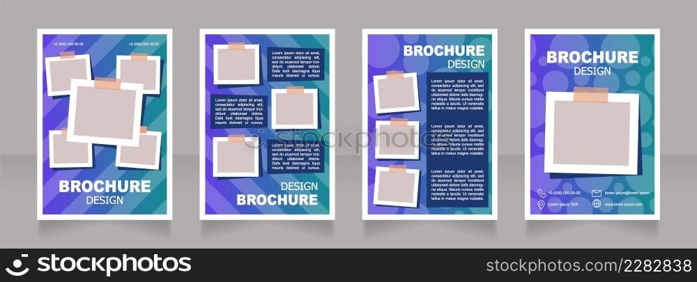 Business and industry blank brochure design. Career growth. Template set with copy space for text. Premade corporate reports collection. Editable 4 paper pages. Arial, Tahoma fonts used. Nursery service program blank brochure design