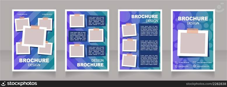 Business and industry blank brochure design. Career growth. Template set with copy space for text. Premade corporate reports collection. Editable 4 paper pages. Arial, Tahoma fonts used. Nursery service program blank brochure design