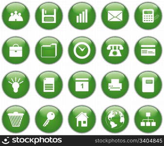 Business and office set of different vector web icons