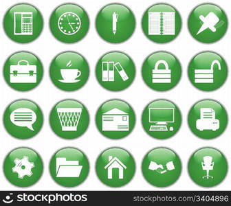 Business and office set of different vector web icons