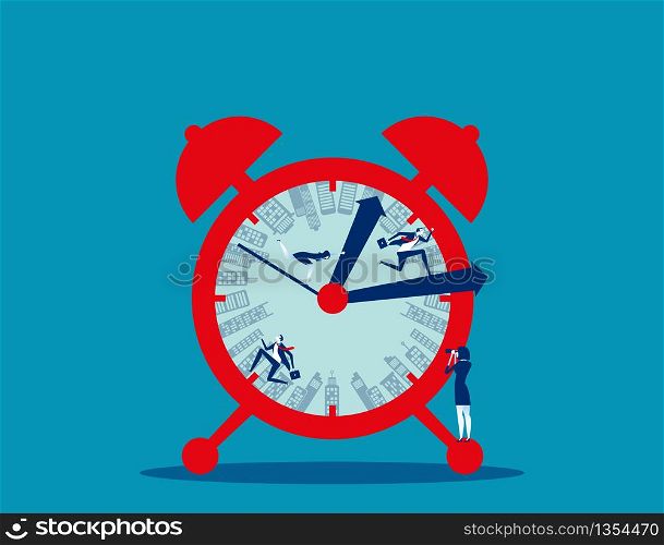 Business and working watch. Concept business vector, Clock, Time, People working.