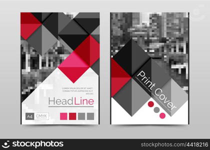 Business annual report brochure cover vector template, A4 size, Leaflet or web abstract geometric background, Poster magazine, Flyer layout