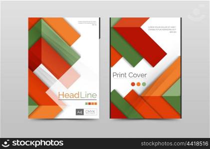 Business annual report brochure cover vector template, A4 size, Leaflet or web abstract geometric background, Poster magazine, Flyer layout