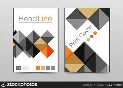 Business annual report brochure cover vector template, A4 size, Leaflet or web abstract geometric background, Poster magazine, Flyer layout