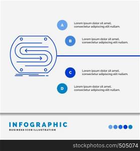 business arrow, concept, convergence, match, pitch Infographics Template for Website and Presentation. Line Blue icon infographic style vector illustration. Vector EPS10 Abstract Template background