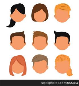 Business avatar character, working people icon set, vector illustration