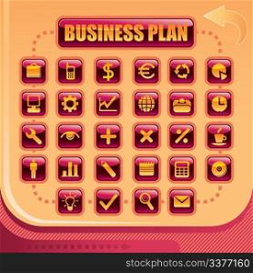 Business background with symbols