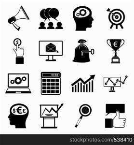 Business, banking and office icons set in simple style on a white background. Business, banking and office icons set