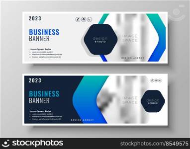 business banner design in blue theme