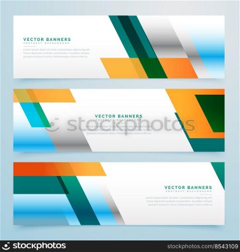 business banners set abstract background