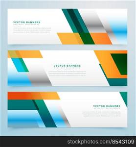 business banners set abstract background