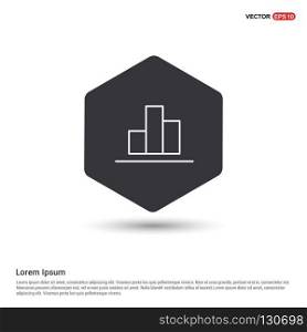 Business bar graph icon Hexa White Background icon template - Free vector icon