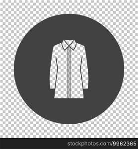 Business Blouse Icon. Subtract Stencil Design on Tranparency Grid. Vector Illustration.