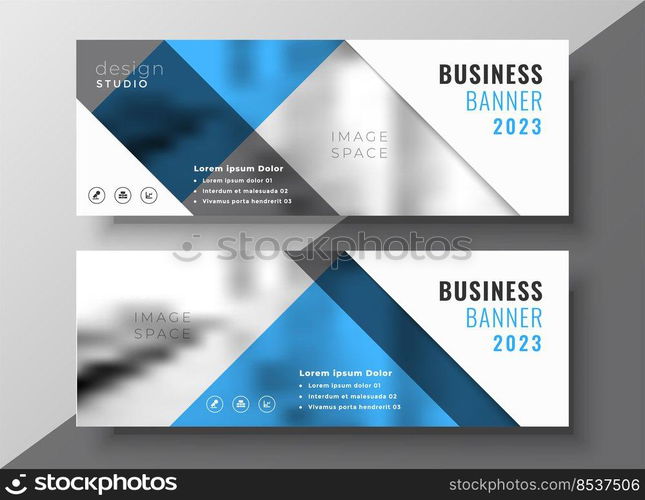 business blue flyer banner template design