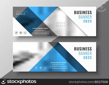 business blue flyer banner template design