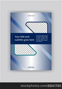 Business Book Cover Design Template. Good for Portfolio, Brochure, Annual Report, Flyer, Magazine, Academic Journal, Website, Poster, Monograph, Corporate Presentation. Place for photo. Vector.
