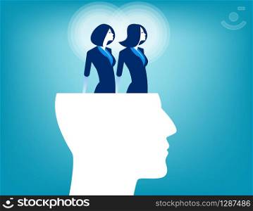 Business brain storming. Concept business vector illustration. Flat character style.Flat cartoon character, Business person style.