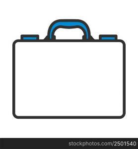 Business Briefcase Icon. Editable Bold Outline With Color Fill Design. Vector Illustration.