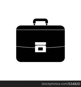 Business briefcase icon in simple style on a white background. Business briefcase icon, simple style