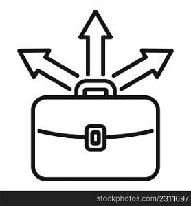 Business briefcase icon outline vector. Choose team. Success opportunity. Business briefcase icon outline vector. Choose team