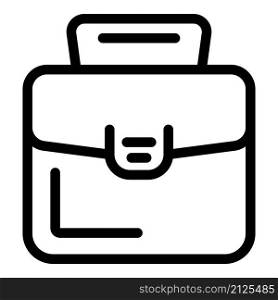 Business briefcase icon outline vector. Office success. Job work. Business briefcase icon outline vector. Office success
