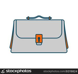 Business Briefcase isolated icon. Office suitcase for documents
