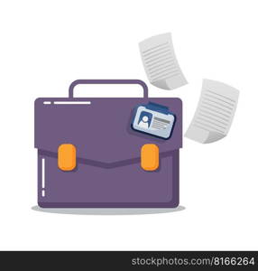 business briefcase isolated vector illustration