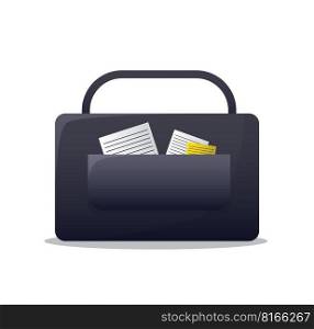 business briefcase isolated vector illustration