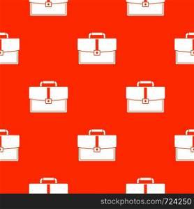 Business briefcase pattern repeat seamless in orange color for any design. Vector geometric illustration. Business briefcase pattern seamless