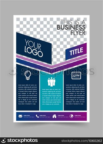 Business brochure flyer design poster layout template with white background.Can be used cover, annual report, marketing promotion, corporate, magazine, book cover.Vector illustrator.