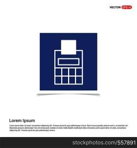 Business calculator icon - Blue photo Frame