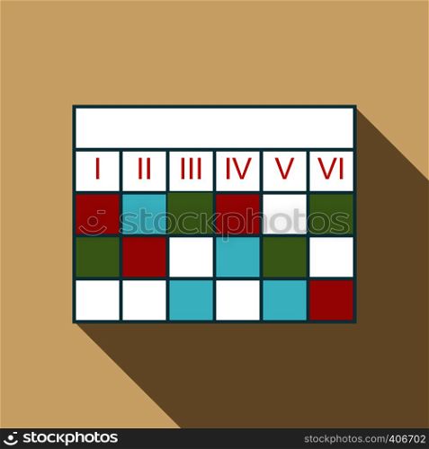 Business calendar infographic icon. Flat illustration of business calendar infographic vector icon for web design. Business calendar infographic icon, flat style
