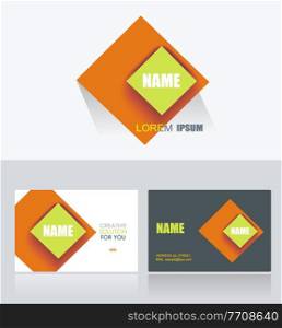 Business card abstract design, vector.