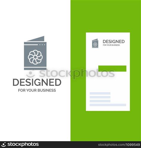 Business Card, Card, Greeting Card, Identification Card Grey Logo Design and Business Card Template