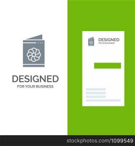 Business Card, Card, Greeting Card, Identification Card Grey Logo Design and Business Card Template